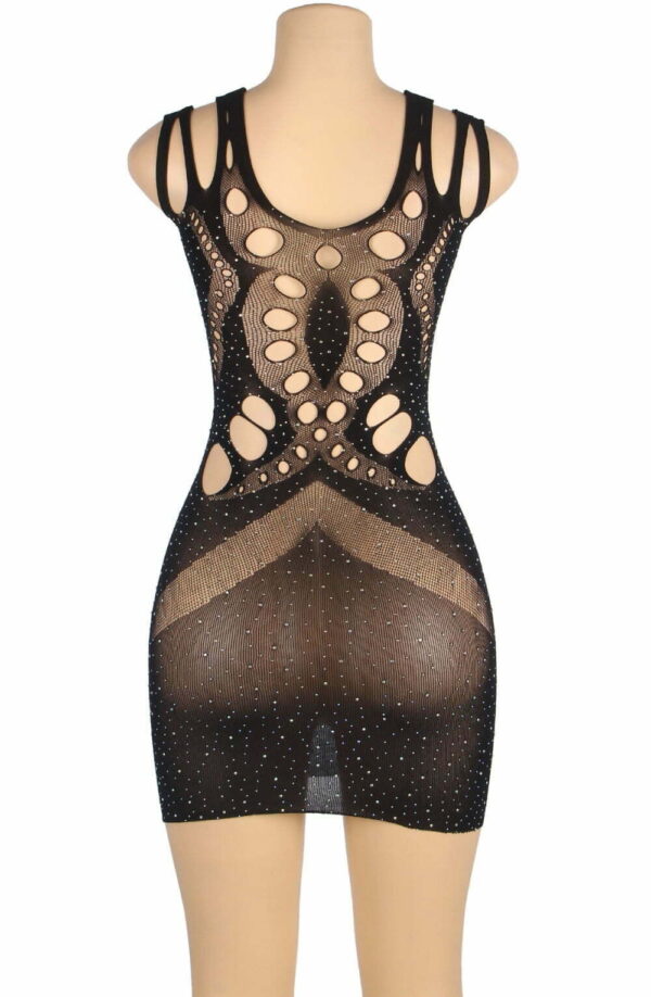 YesX YX853Q Sparkly Black Dress - Image 5