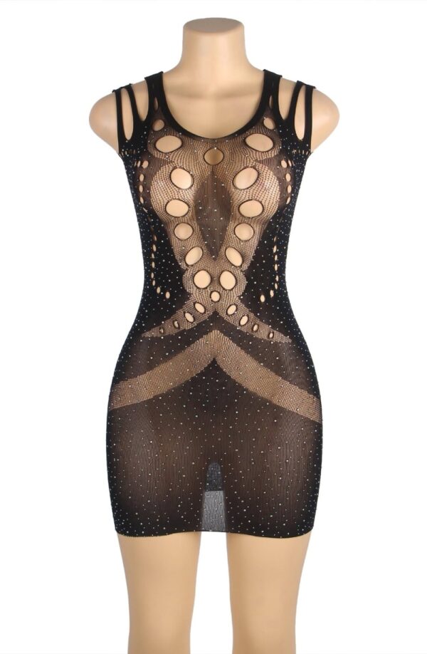 YesX YX853 Sparkly Black Dress - Image 8
