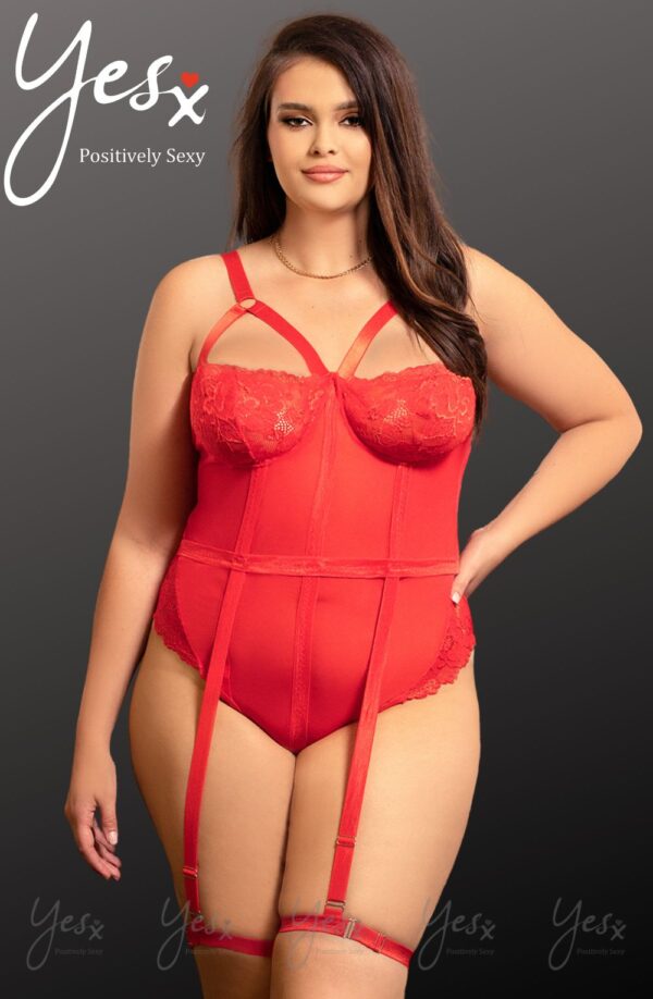 YesX YX858Q Red Bodysuit - Image 2