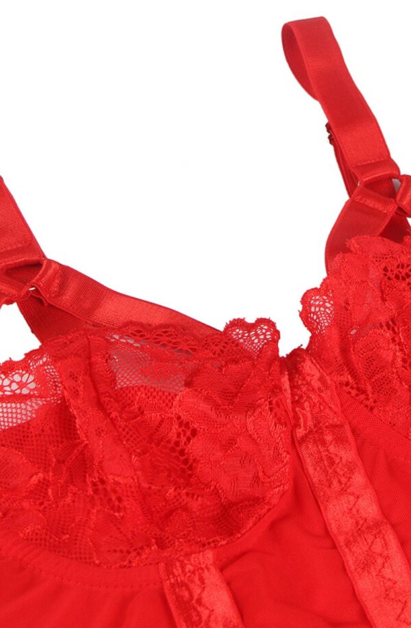 YesX YX858Q Red Bodysuit - Image 7