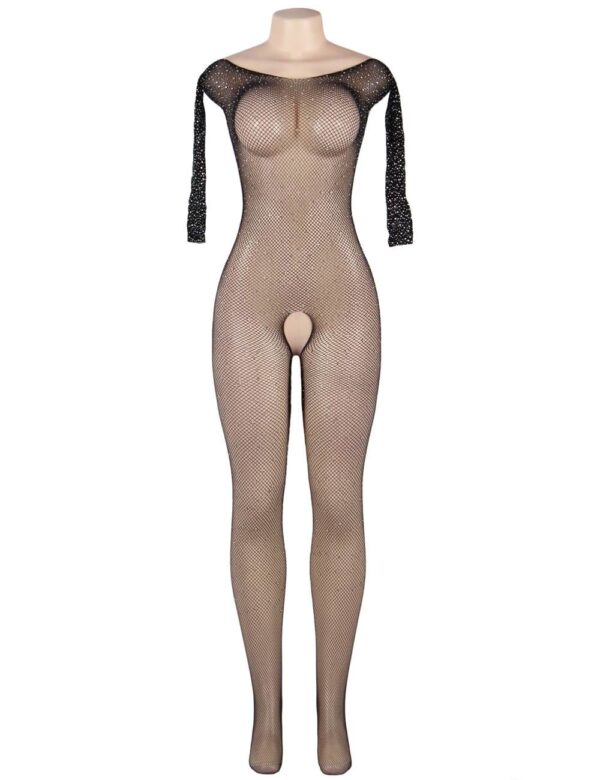 YesX YX864 Fishnet Sparkly Bodystocking - Image 7