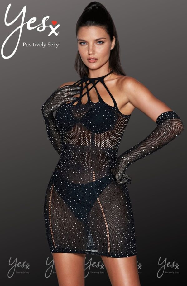 YesX YX865 Sparkle Rhinestone Fishnet - Image 11