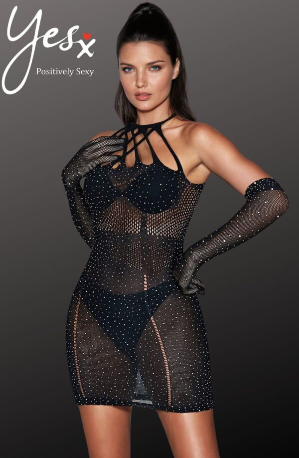 YesX YX865 Sparkle Rhinestone Fishnet - Image 5