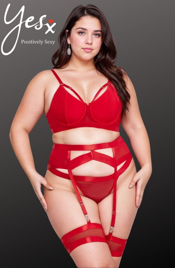 YesX YX870Q Bondage Garter Bra Set Up To 2XL - Image 2