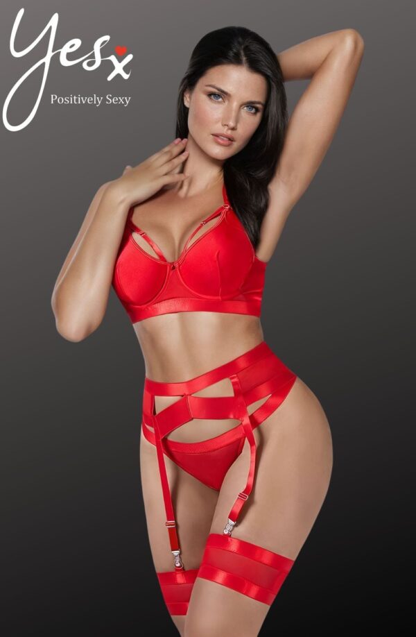 YesX YX870 Bondage Garter Bra Set - Image 5