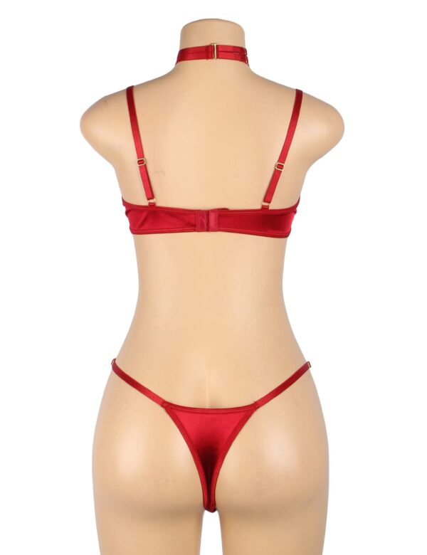 YesX YX872Q Hollow Cut Halter Bra Set Up To 2XL - Image 5