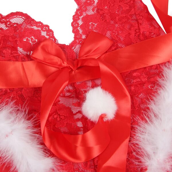 YesX YX874Q Christmas Sexy Halter Neck Teddy Up To 4XL - Image 2