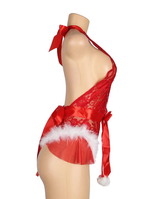 YesX YX874Q Christmas Sexy Halter Neck Teddy Up To 4XL - Image 4