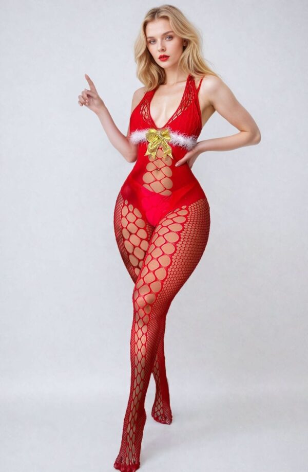 YesX YX876 Christmas Fluffy Bodystocking - Image 6