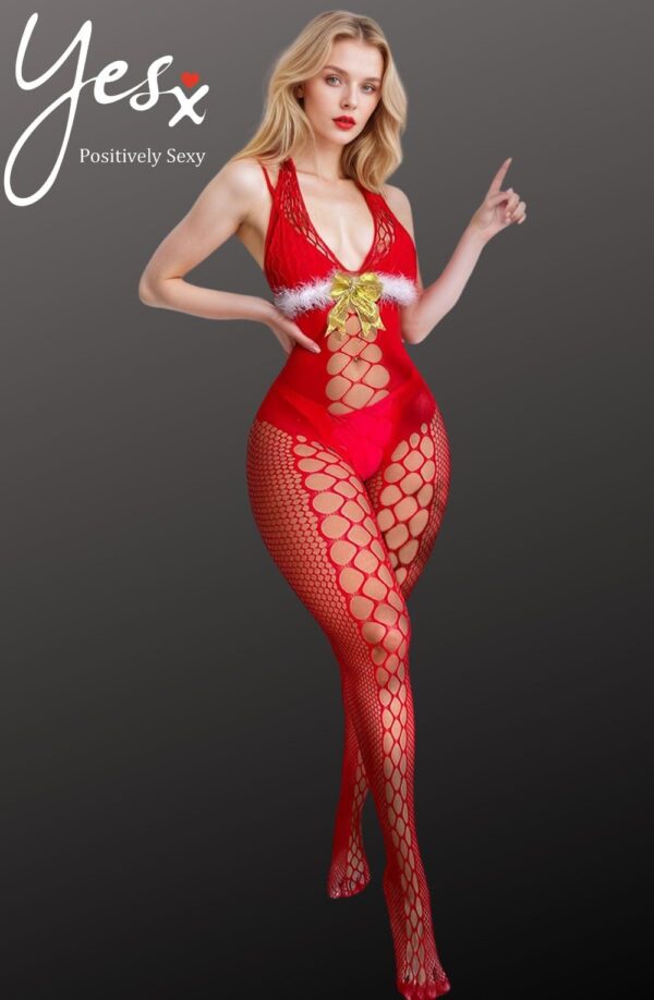 YesX YX876 Christmas Fluffy Bodystocking - Image 5