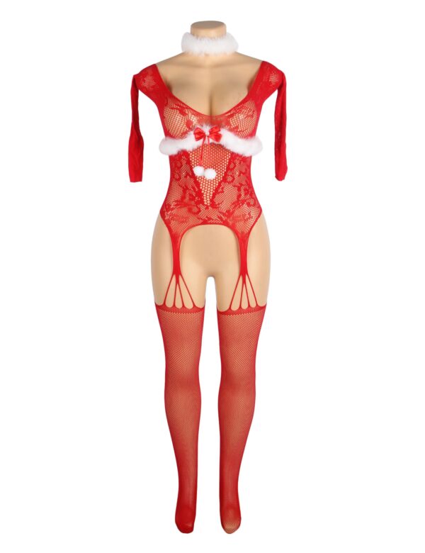 YesX YX878 Christmas Fishnet Bodystocking - Image 6