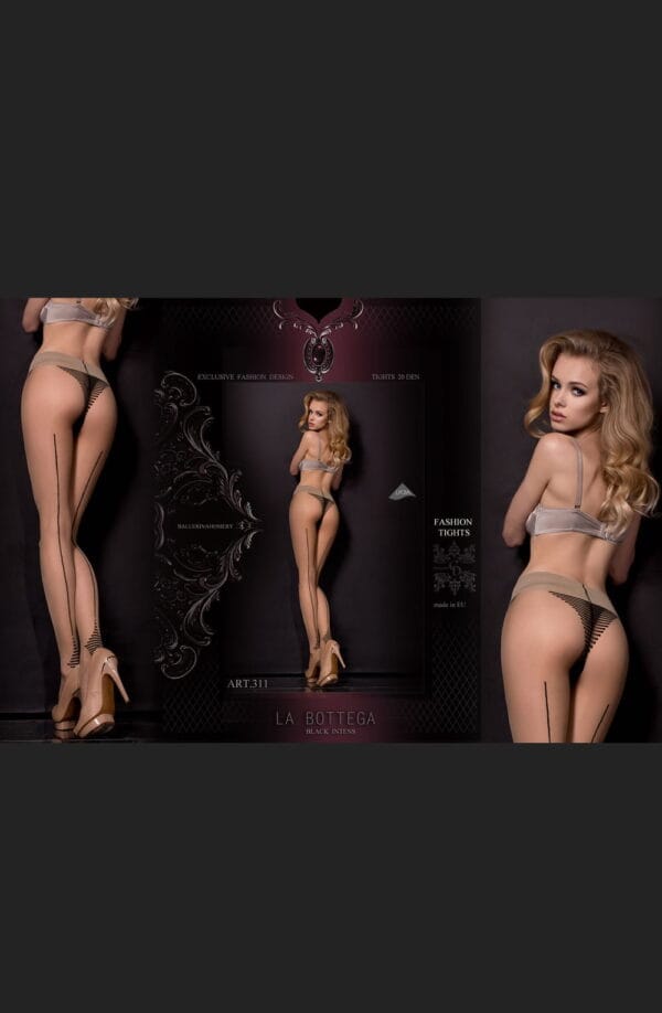 Ballerina 311 Tights Nero (Black) / Skin - Image 3