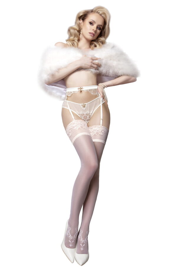 Ballerina 588 Ivory Hold Ups - Image 2