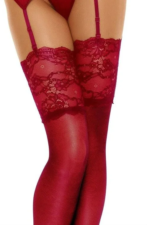 Beauty Night BN6543 Romance Stockings Cherry - Image 2