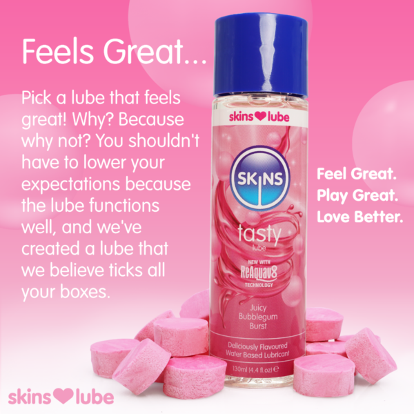 Skins Bubblegum Water Based Lubricant 4.4 fl oz (130ml) - Image 2