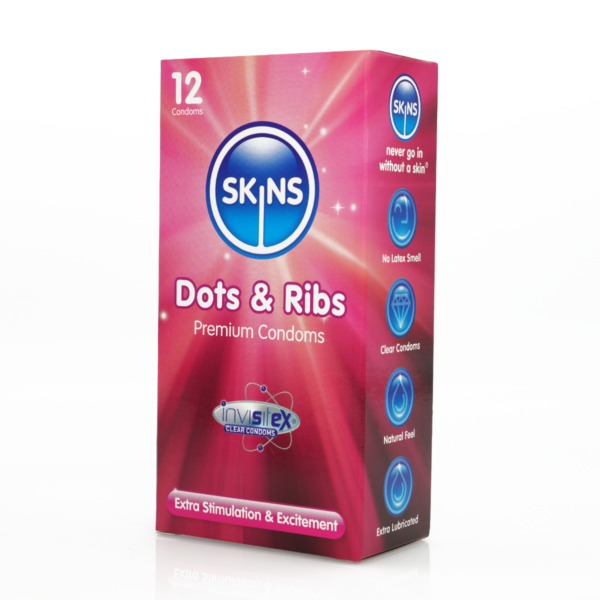 Skins Condoms Dots & Ribs 12 Pack International 1 - Image 2
