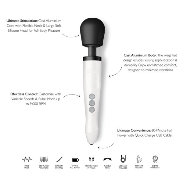 Doxy Die Cast Rechargeable - Stardust White - Image 3