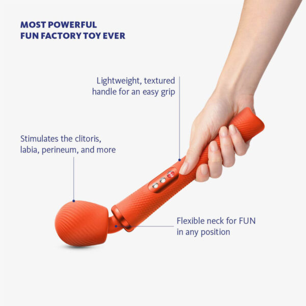 Fun Factory Vim - Sunrise Orange - Vibrating Wand - Image 4