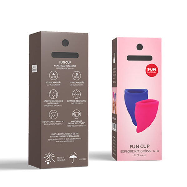 Fun Factory Fun Cup Explore Kit Pink and Ultramarine - Menstrual Cups - Image 2
