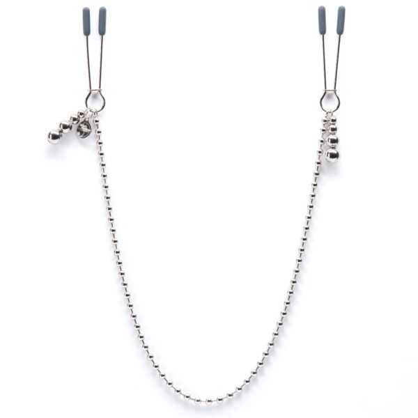 Fifty Shades Darker At My Mercy Beaded Chain Nipple Clamps - Image 2