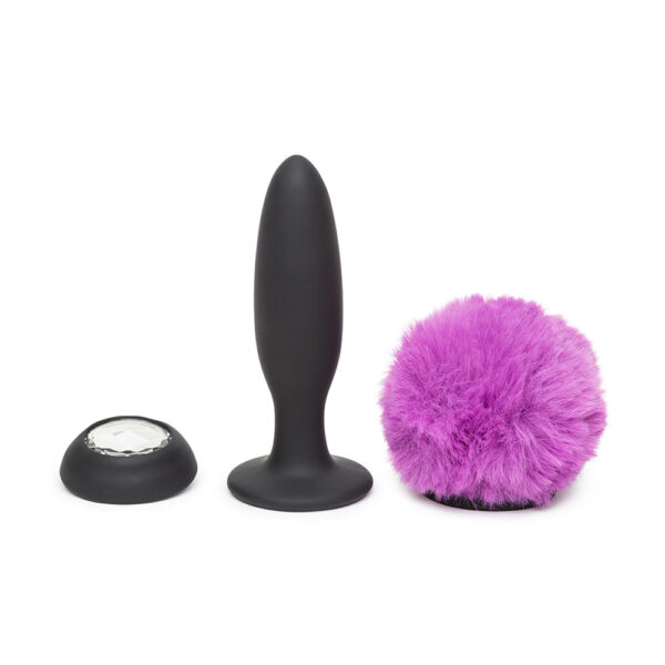 Happy Rabbit Rechargeable Vibrating Butt Plug Medium - Black/Pink - Image 2