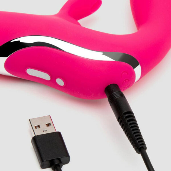 Happy Rabbit Strapless Strap On Rabbit Vibe Pink - Image 4