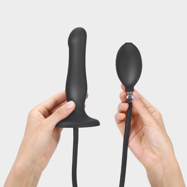 Strap On Me - Inflatable Dildo Plug Black - Image 2