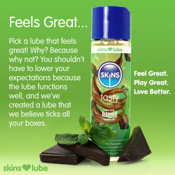 Skins Mint Chocolate Water Based Lubricant 4.4 fl oz (130ml) - Image 2