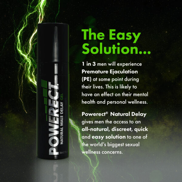 Powerect Natural Delay Gel / Serum 30ml (fragrance free) - Image 3