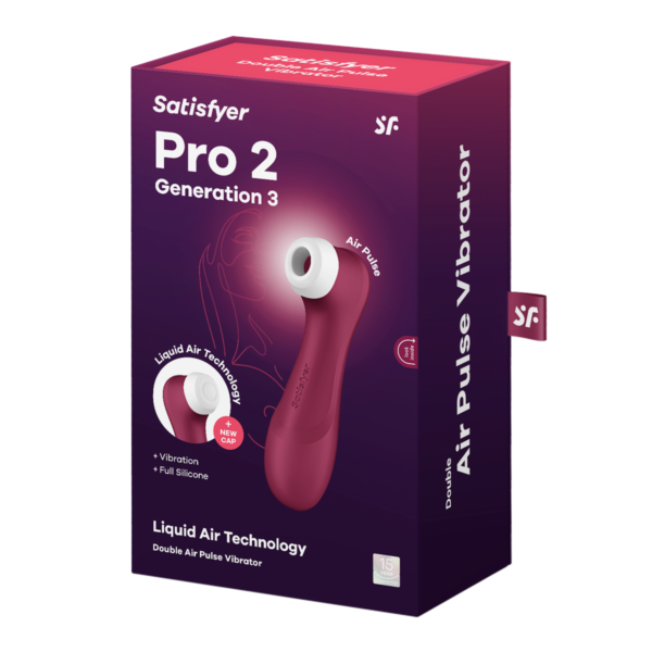 Satisfyer Pro 2 – Generation 3 With Liquid Air Technology Wine Red - Image 2