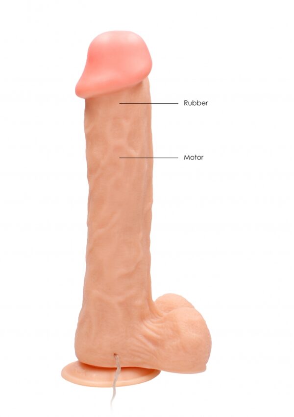 Real Rock - Vibrating Cock & Balls 11 inches - Skin - Image 2
