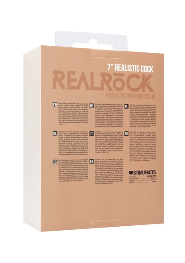 Real Rock Skin - Realistic Cock 7" With Scrotum - Image 3