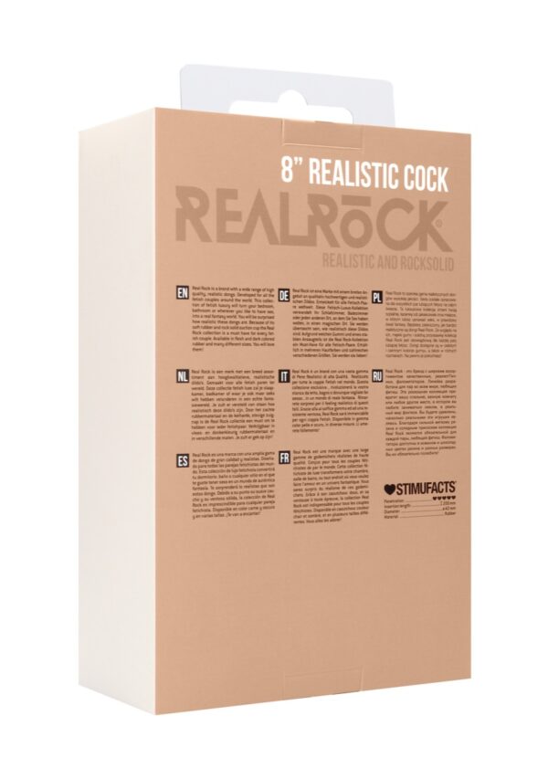 Real Rock Skin - Realistic Cock 8" With Scrotum - Image 3