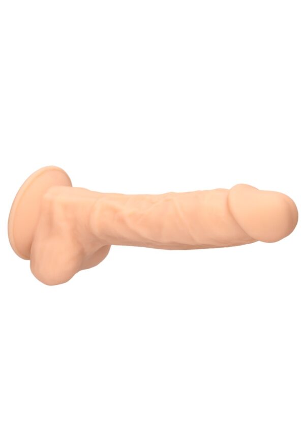 Real Rock Silicone Dildo With Balls 7" (Flesh) - Image 4