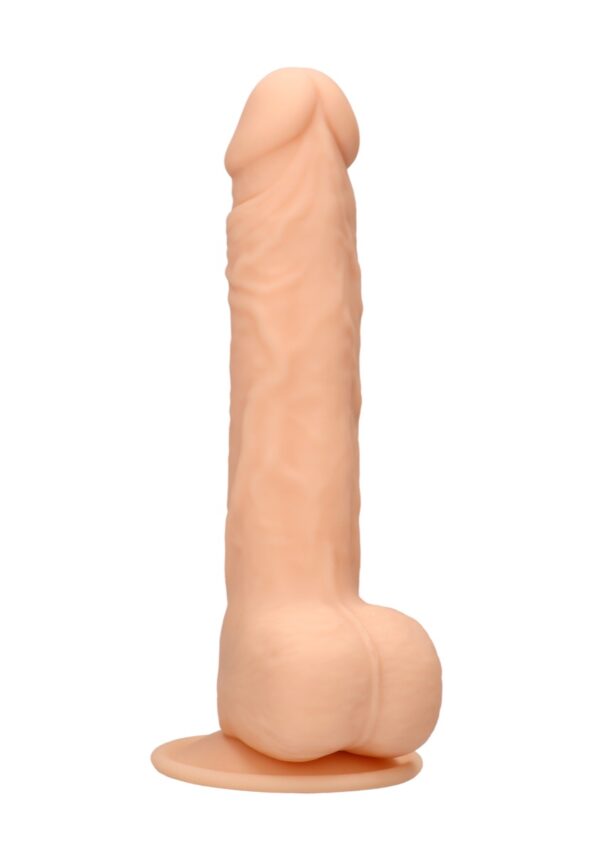 Real Rock Silicone Dildo With Balls 9.5" (Flesh) - Image 2
