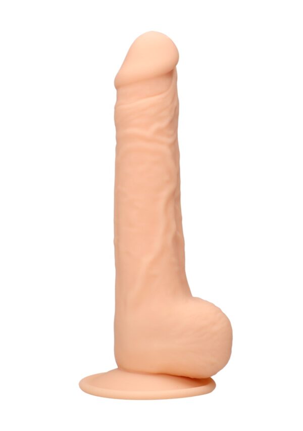 Real Rock Silicone Dildo With Balls 9.5" (Flesh) - Image 3