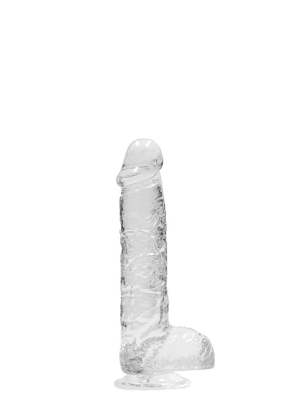 Real Rock Crystal Clear 6" Realistic Dildo With Balls (Transparent) - Image 4