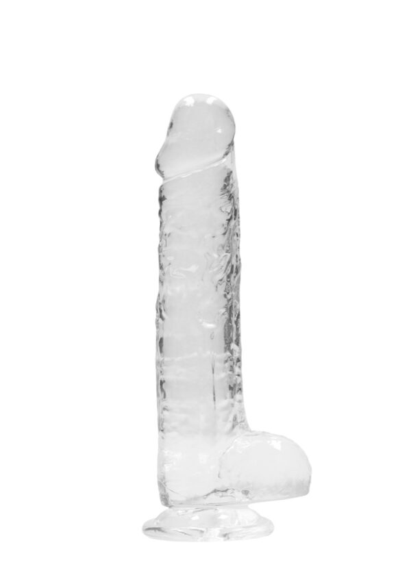 Real Rock Crystal Clear 8" Realistic Dildo With Balls (Transparent) - Image 3