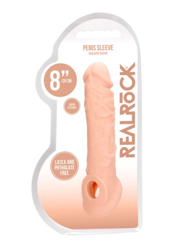 Real Rock Penis Sleeve 8" (Flesh) - Image 3