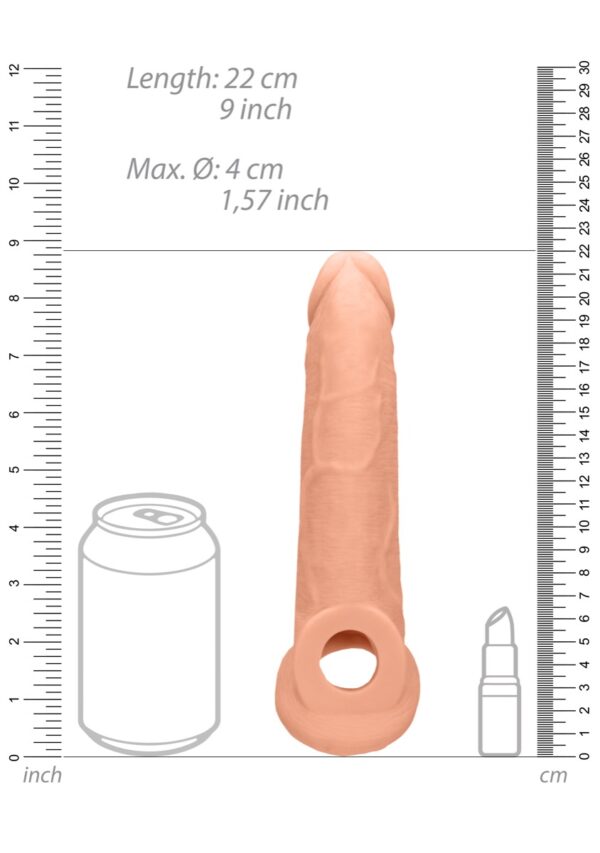 Real Rock Penis Sleeve 9" (Flesh) - Image 4