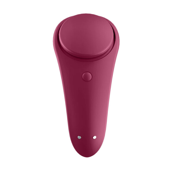 Satisfyer App Enabled Sexy Secret Panty Vibrator - Wine Red - Image 2