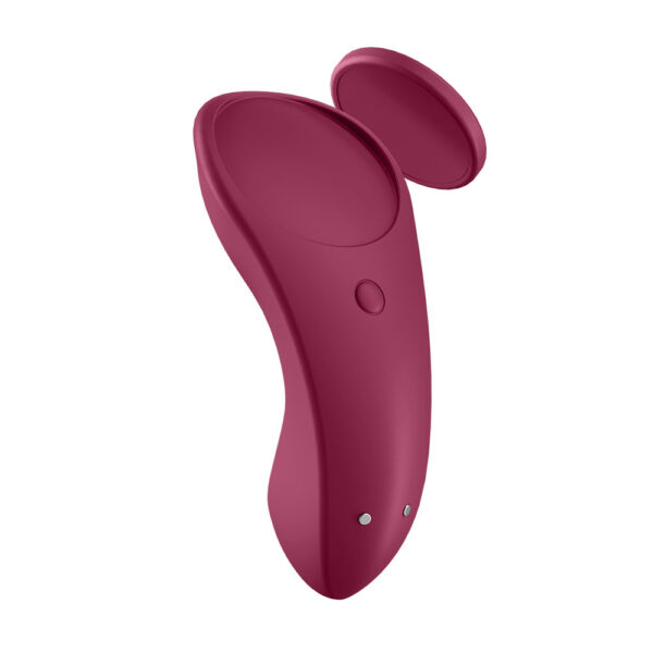 Satisfyer App Enabled Sexy Secret Panty Vibrator - Wine Red - Image 3
