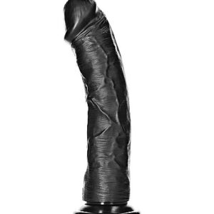 Real Rock - Curved Realistic Dildo with Suction Cup 9 inches - Black