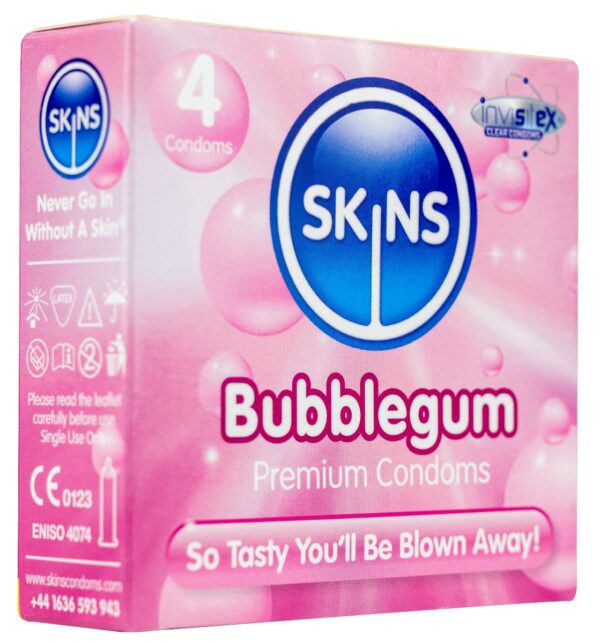 Skins Condoms Bubblegum 4 Pack - International 1 - Image 2
