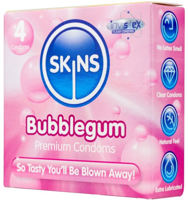 Skins Condoms Bubblegum 4 Pack - International 1 - Image 3
