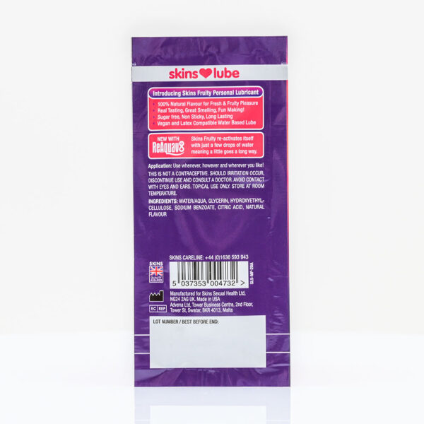 Skins Mango & Passionfruit Water Based Lubricant - 5ml Foil - Image 2