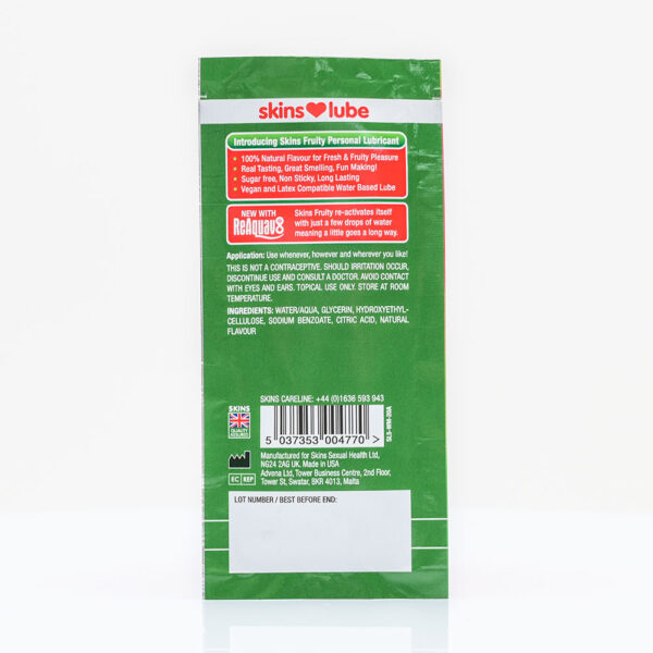 Skins Watermelon Water Based Lubricant - 5ml Foil - Image 2
