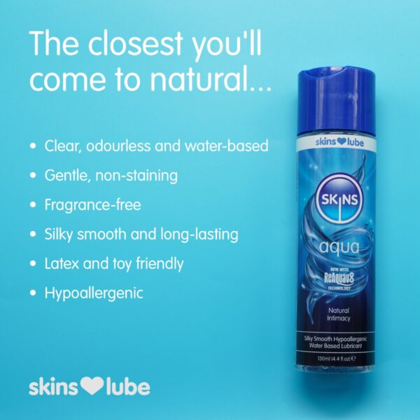 Skins Aqua Water Based Lubricant 4.4 fl oz (130ml) - Image 2