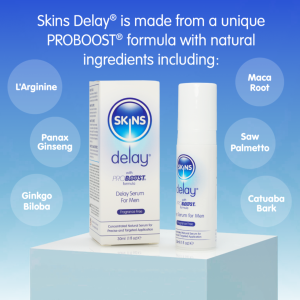 Skins Natural Delay Serum 30ml (fragrance free) - Image 2
