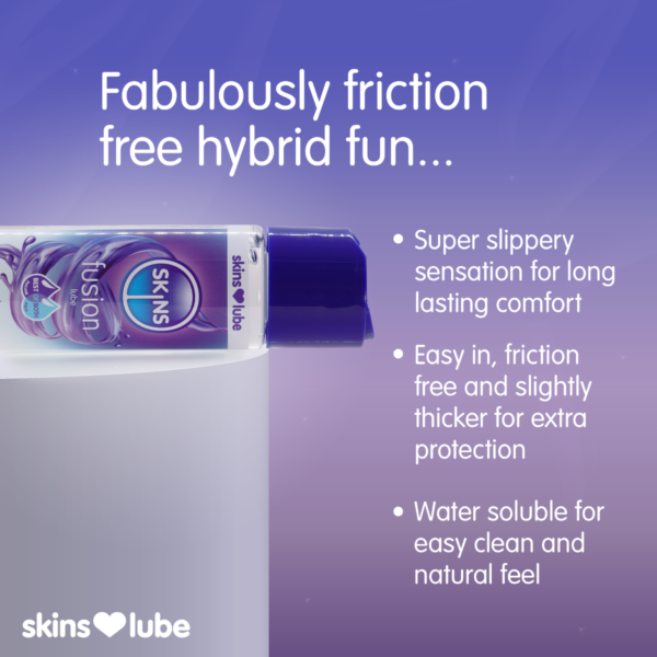 Skins Fusion Hybrid Silicone and Water Based Lubricant 4.4 fl oz (130ml) - Image 4